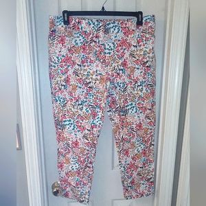 Multi-color ankle length pants